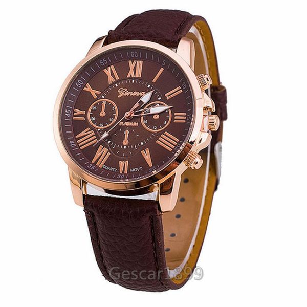 

3888 super seller geneva watch brand ladies clock casual watch fashion roman style dress leather watch wrap quartz wrist watches, Slivery;brown