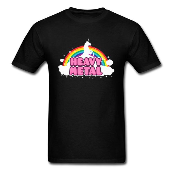 

heavy metal unicorn rainbow tees man tshirt women t shirt black t-shirt kawaii cartoon clothing boyfriend gift shirts, White;black