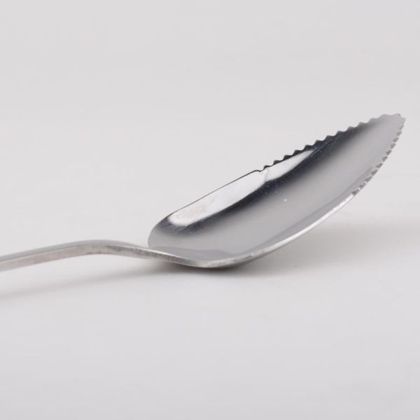 

obr stainless steel long handle grapefruit spoons saw-tooth scrape spoon fruit vegetable tools for baby kids kitchen gadget