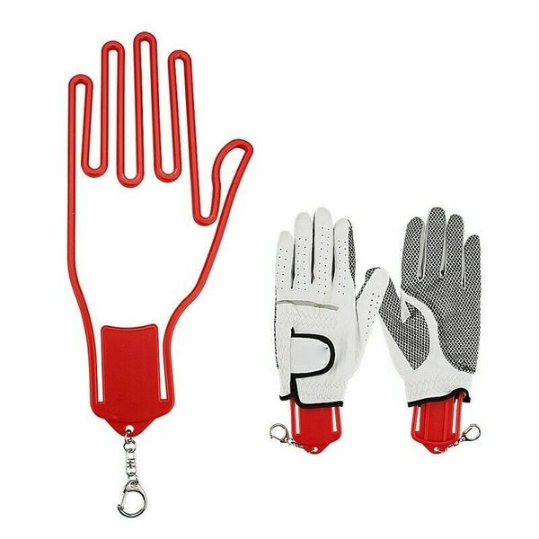 

golf gloves holder with key chain plastic glove rack dryer hanger stretcher tool, Black