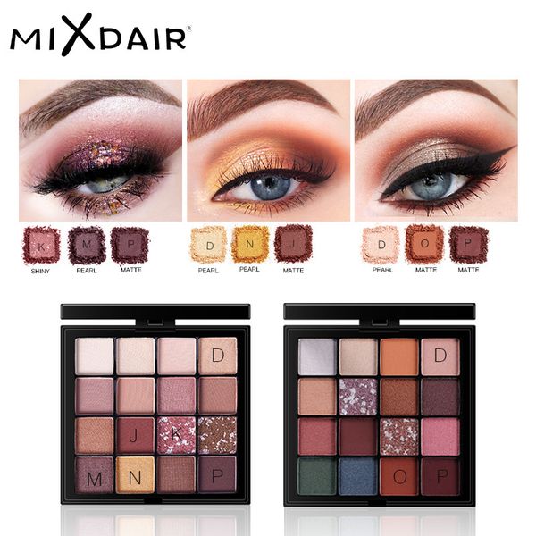 

2 style 16color glitter eyeshadow palette pressed shimmer matte eye shadow makeup longlasting eye palette for beauty cosmetic