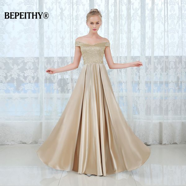

new arrival off the shoulder crystal long evening dress vestido de festa vintage prom dresses robe de mariage 2019, White;black