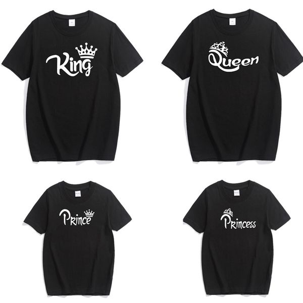 

family matching outfits crown t shirt clothes look mommy and me mother daughter father son t-shirts clothing, Blue
