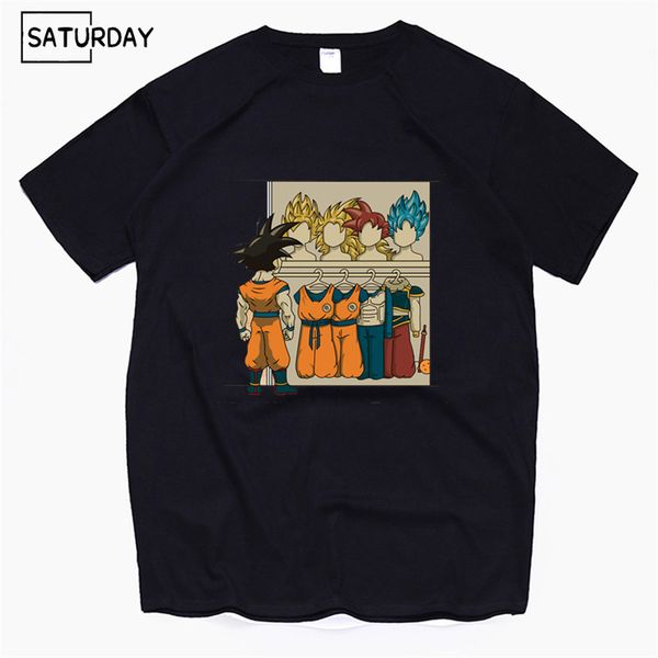 

men's cool z print space time cotton t shirts goku anime funny tshirts boyfriend gift,dropshipping, White;black