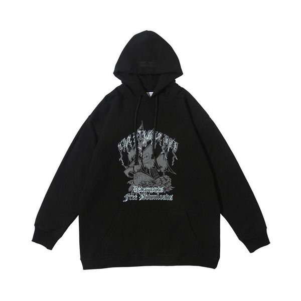 

19fw vetements пираты корабль толстовка свитер мода пара женщин мужские дизайнерские высокое качество пуловер толстовка комфорт толстовка, White;black