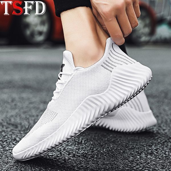 

mesh men's sports shoes thick bottom sneakers for men lace up running shoe men breathable sports shoes white plus sizes v13
