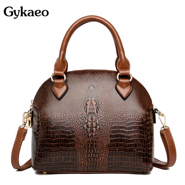 

handbags women bags fashion crocodile pattern tote bag ladies pu leather shopping messenger shoulder bags bolsos