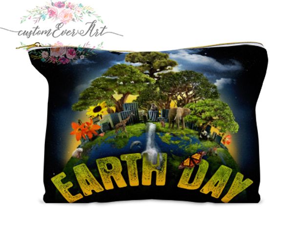 

earth day cosmetic bag cosmetic case pouch makeup bag cute travel for women gift