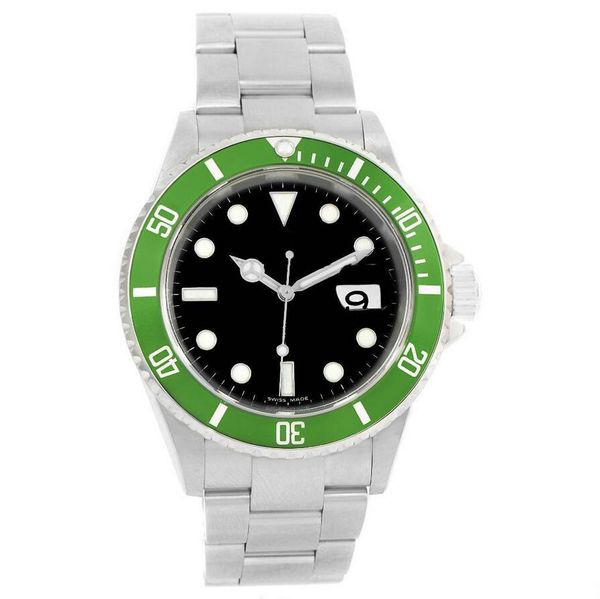 

wristwatches bezel stainless steel 40mm 116610lv 116610 green border automatic 2813 movement mens watch watches, Slivery;brown