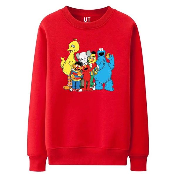 

kwas mens designer hoodie brand cotton mens sweatshirt 19fw luxury classic printing pullovers big size red couple, Black