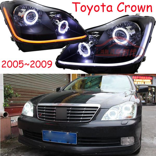 

2005~2009y car bupmer head light fortoyota crown headlight car accessories led drl hid xenon fog for crown headlamp