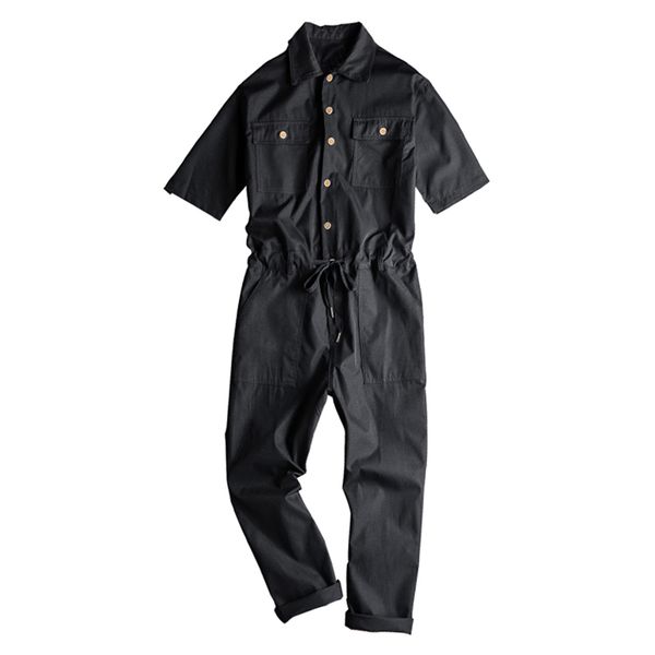 

sokotoo men's short sleeve ankle length jumpsuits casual loose pockets overalls coveralls black yellow, Blue