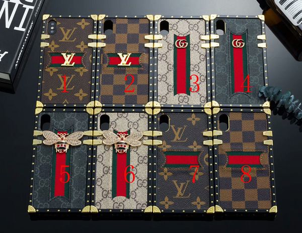 

модный показ мобильного телефона известный роскошный модный бренд печати обложка для iphone x xs max xr 8 8plus 7 7plus 6 6s plus cases, Black;gray