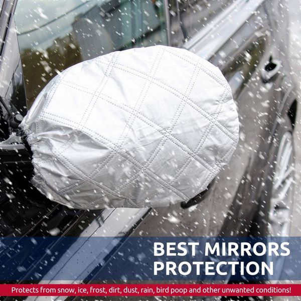 

new 1pairs car side view mirror snow and ice cover winter fit most universal cars suv van truck 12.6
