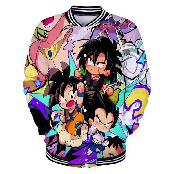 

new super broly print fashion street 3d baseball jacket men/men fashion casual comfort boyfriend baseball jacket, Black;brown