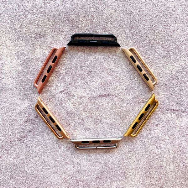 

10pcs adapter diy for apple watch band replacement adapter 38mm 40mm 42mm 44mm bracelet belt for iwatch connector 1 2 3 4 5, Bronze;slivery