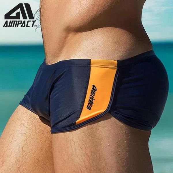 

mens swimsuit trunks swimwear men swimming shorts men 2020 new beach shorts surf swim swimwear boxer short aimpact