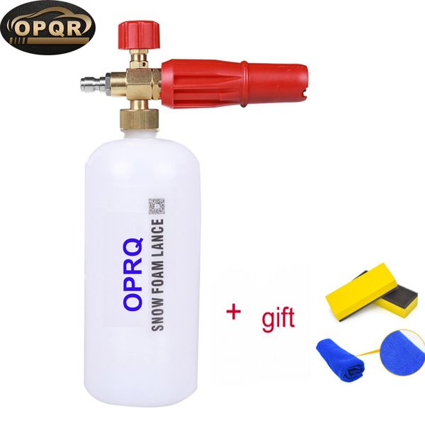 

oprq upgrade foam cannon 1l improved snow foam lance nozzle pressure washer jet wash with 1/4" quick connector bottle