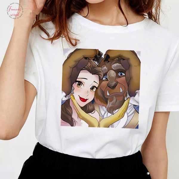

женщины одежда 2019 новое лето thin print раздел tshirt женщины принцесса streetwear отдых o шеи смешные женщины t tops рубашка, White