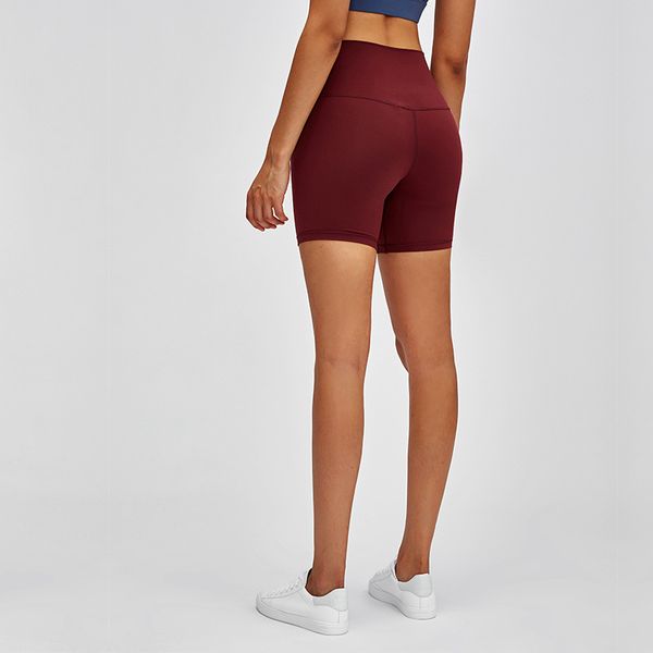 

classical 2.0 naked-feel stretchy workout sport fitness shorts women butter soft squat proof gym yoga athletic shorts, White;red