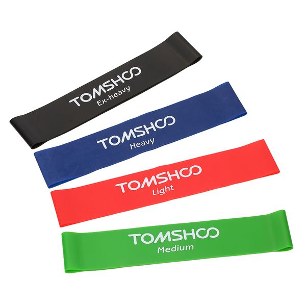 

tomshoo fitness rubber pull up strength resistance bands gym training sports exercise loop bands workout power latex