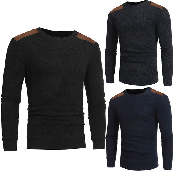 

suncool boy worth having long sleeve solid blouse low price promotions fashion style o-neck handsome men sweater 3l&45, White;black