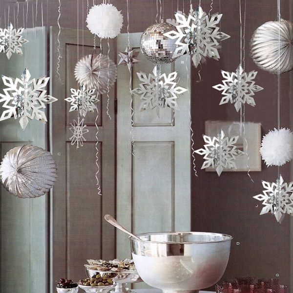 

snowflake ornaments 6pcs party supplies paper l beautiful wedding wall hangings christmas decor drop shipping