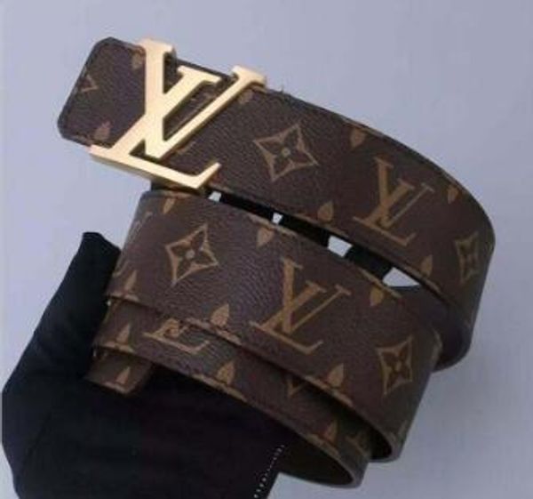 

2019 design belts men and women fashion belt women leather belt gold silver and black buckle, Black;brown