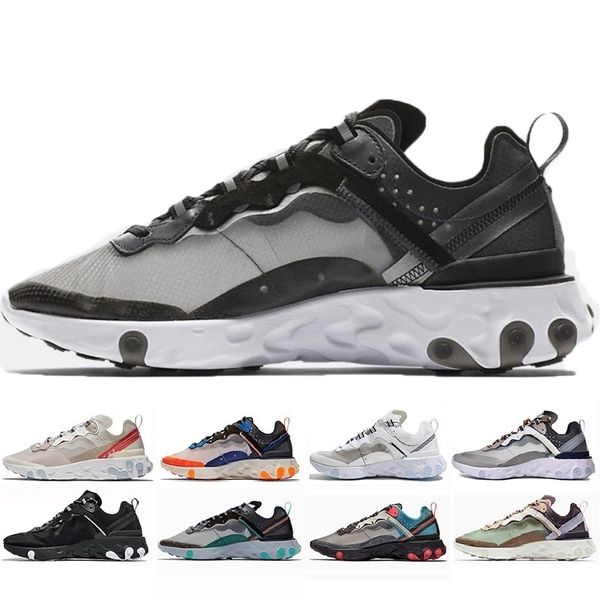

react element 87 shoe sail light bone blue chill for mens womens fashion designerss takahashi casual shoes 36-45, Black