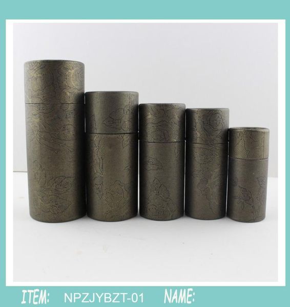 

1000pcs kraft paper tube oil bottle packaging cardboard jar for gift jewelry cosmetics essential oil bottles round packaging