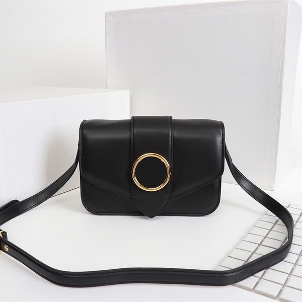

classic women monogram single shoulder messenger bags adjustable shoulder strap flip tote real leather crossbody bag handbags purse