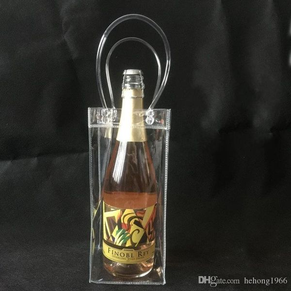 

портативный пластиковый мешок льда одной бутылки самостоятельно запечатанные прозрачные сумки прохладительных напитков champagn чехол для хр