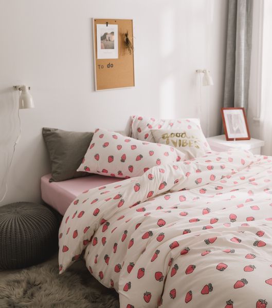 

2018 autumn and winter new cotton knitted printing four-piece set cotton reactive printing bed sheet quilt cover bedding four-pi duvet cover