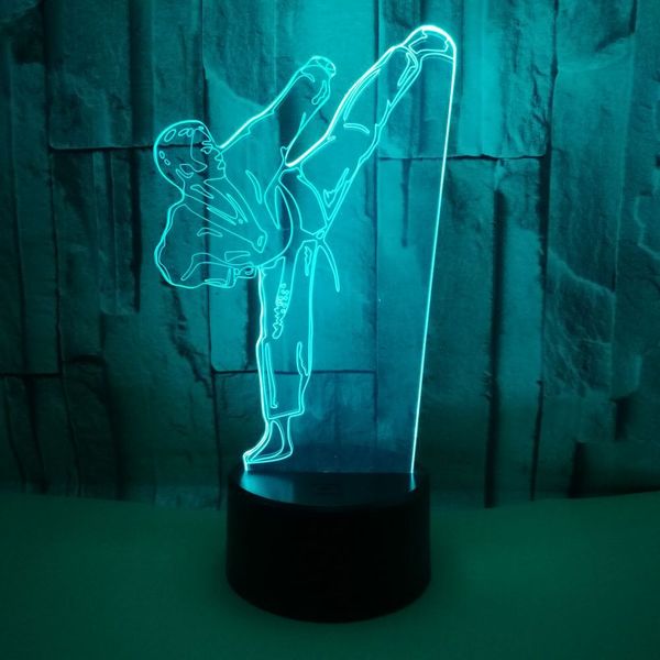 

Красочный сенсорный пульт дистанционного управления Taekwondo 3D лампа Индивидуальны