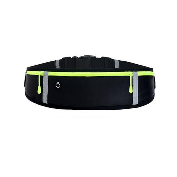 

running waist bags waterproof phone container jogging hiking gym fitness bag 3 pocket reflective strip design running belt waist