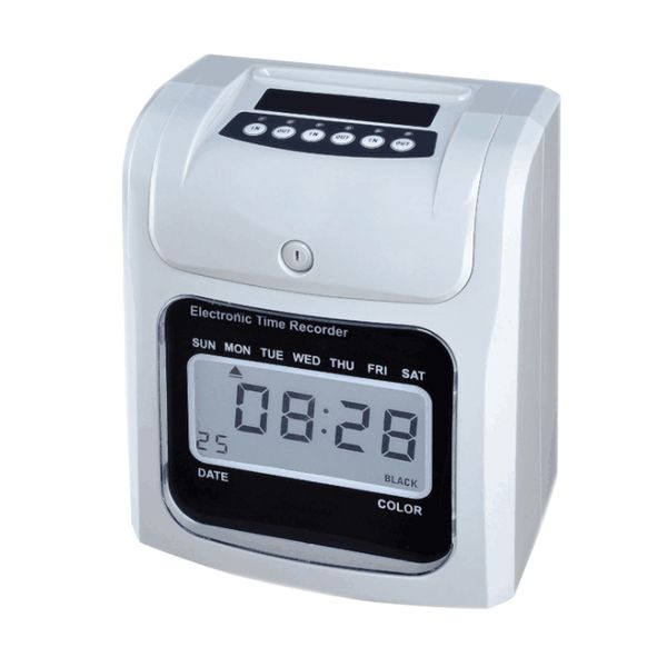

electronic time clock lcd surface / clock face paper card punching machine paper card attendance machine with built-in battery