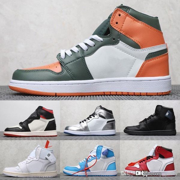 

designer 1 high og ts sp men basketball shoes 1s 3 couture green homage to home blue mens sport sneakers size40-46