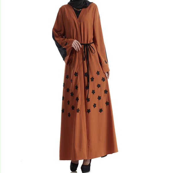 

arab muslim abaya dress women kimono caftan embroidery floral long robe jubah elbise uae turkey islamic clothing hijiab vestidos, Red