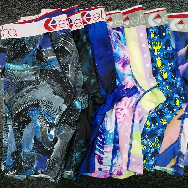 

random styles underwear men boxers breif pattern sports hip hop rock excise underwear skateboard street fashion streched legging, Black;white