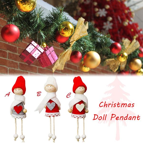 

christmas decorations santa small christmas tree pendant doll pendant xmas party gift tree hanging ornament for home