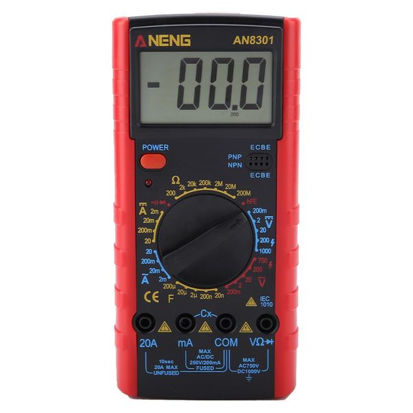 

aneng digital multimeter an8301 lcd digital voltmeter ammeter ohmmeter multimeter volt ac dc tester meter