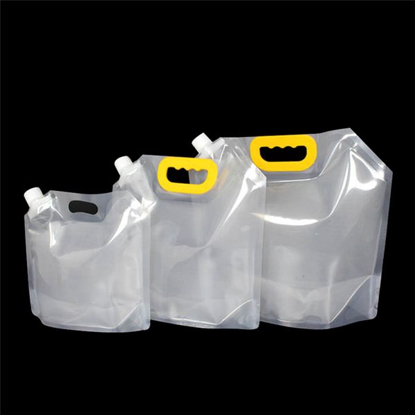

1.5/2.5/5l stand-up plastic drink packaging bag spout pouch for beer beverage liquid juice milk coffee diy packaging bag