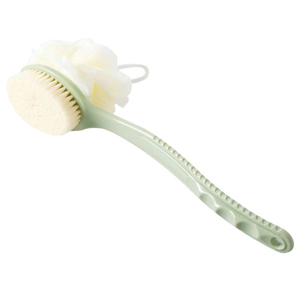 

shower back puff loofah long handle adults body scrubber exfoliating bath brush scrub brush 2 in 1