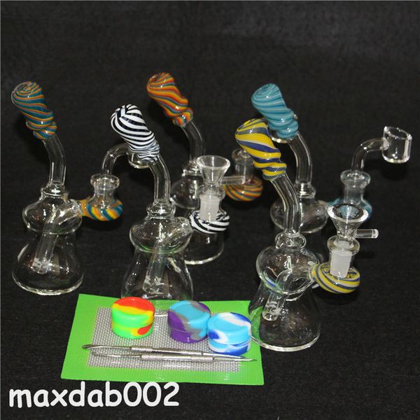 Wasserpfeifen 14mm männlich weiblich dicker Banger Domeless Nagel für Dab Rig Bongs Farbglasbong Silikonwachspad Ölbehälter