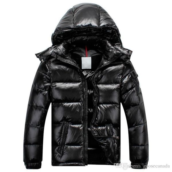 

france men homme down jacket maya goose down coats mens outdoor hooded collar warm feather homme winter coat outwear jackets parka, Black