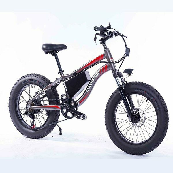 

brushless 20 inch 36v 350w fattire 25km/h snow electric bicycle red and gray, Silver;blue