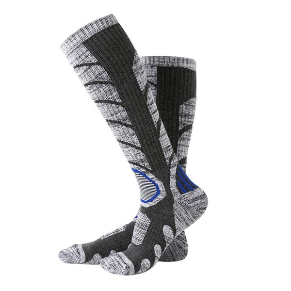 

sports socks outdoor football socks compression outdoor sports ski running soft knee-high, Black