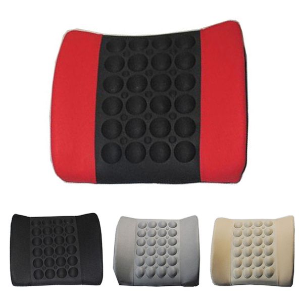 

1pc car seat cushion back 12v electric lumbar massage waist support pillow memory foam elastic elastic band