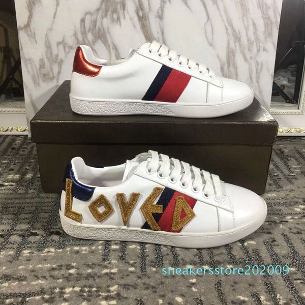 

2020 luxury shoes genuine leather men casual shoes luxury brands designer sneakers lace-up running shoes women casual designer shoe s09, Black
