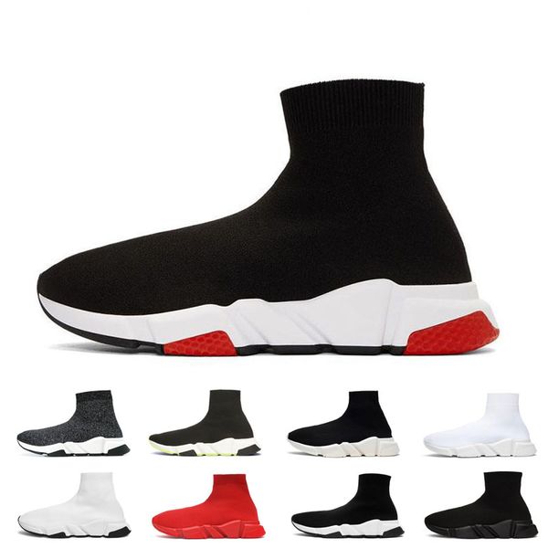 

designer sock boots sneakers speed trainer runner triple black pink white red blue pink fashion mens women platform casual shoes size 36-45